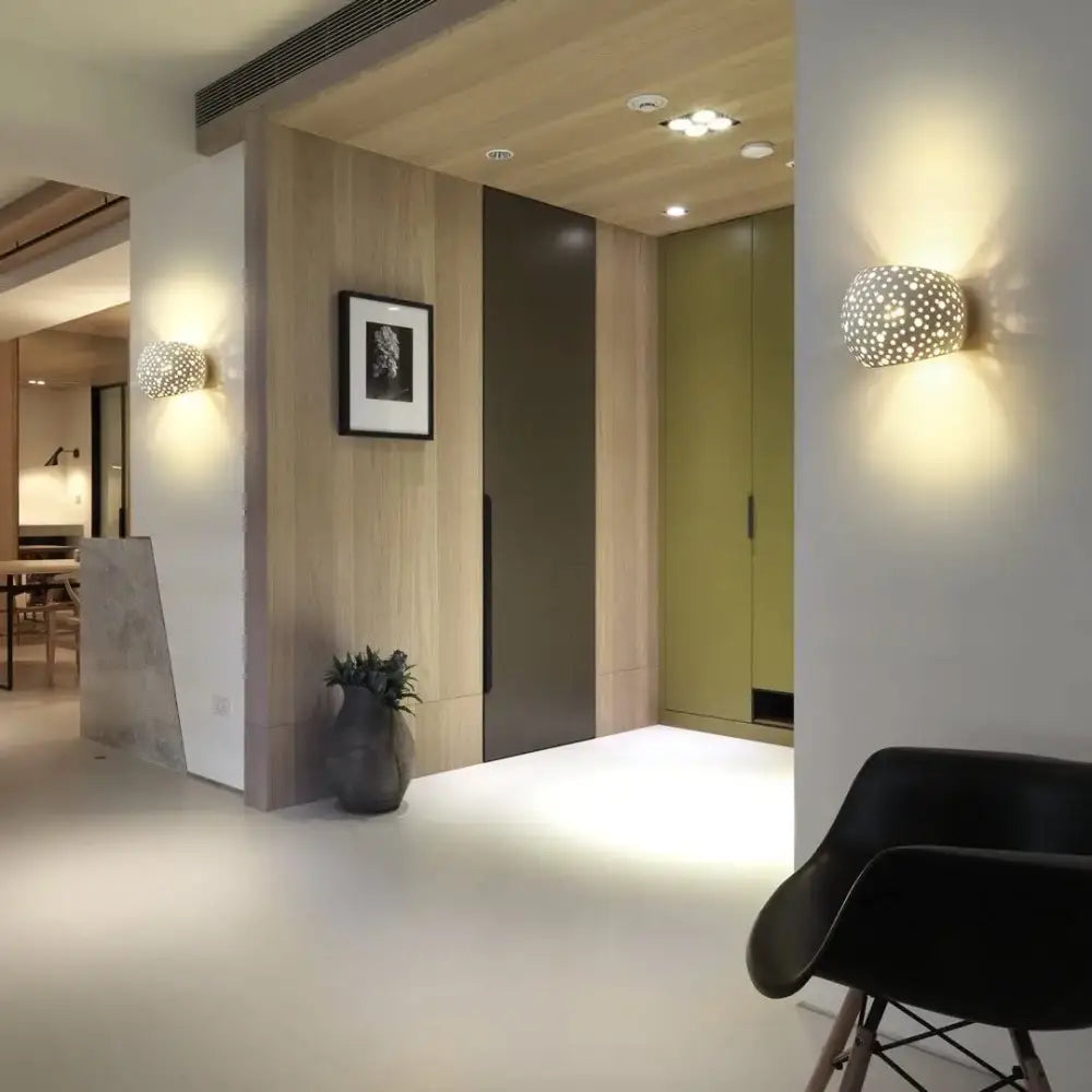 White Gypsum LED Wall Lamp