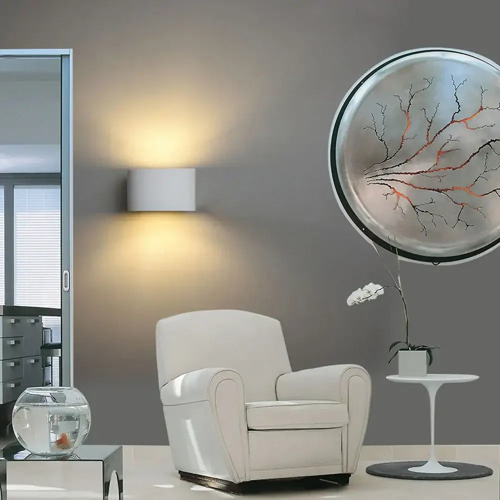 White Gypsum LED Wall Lamp