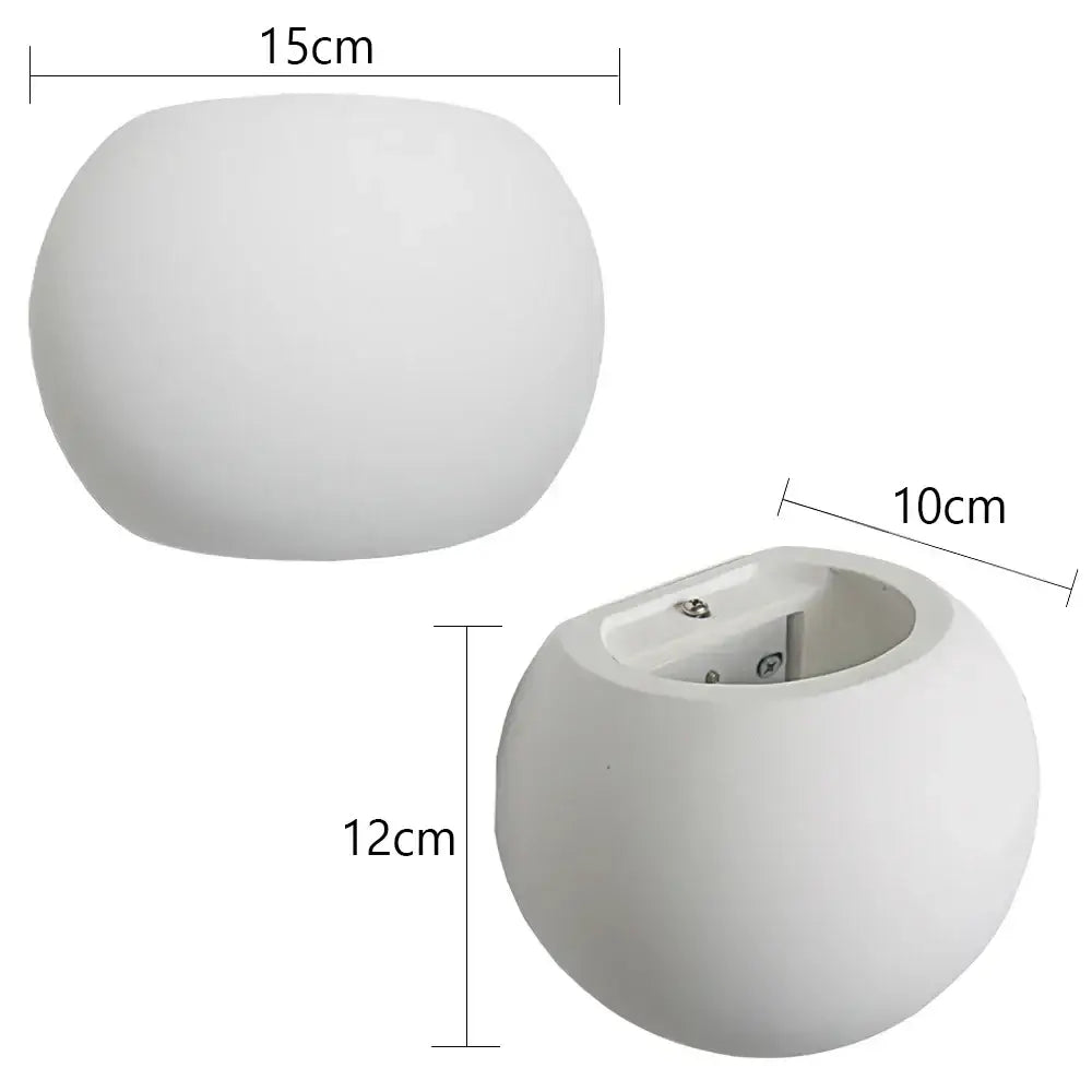 White Gypsum LED Wall Lamp
