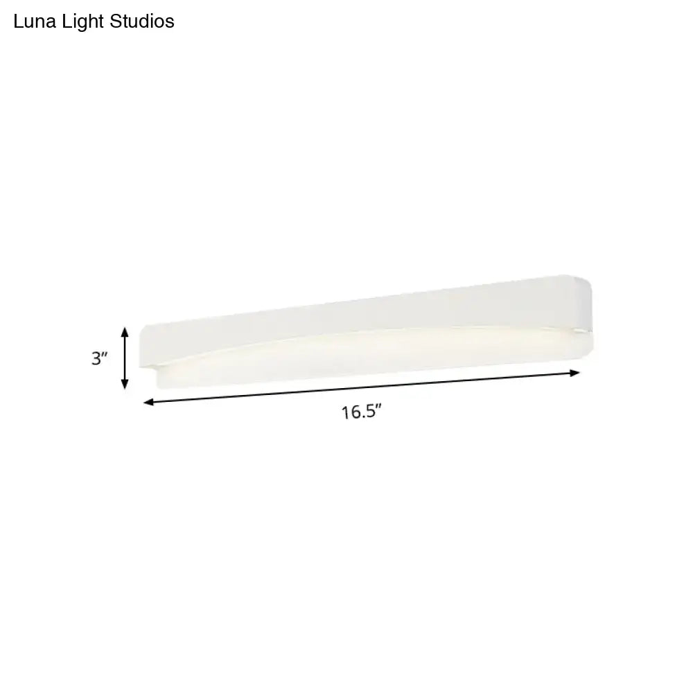 White Rectangular Wall Sconce