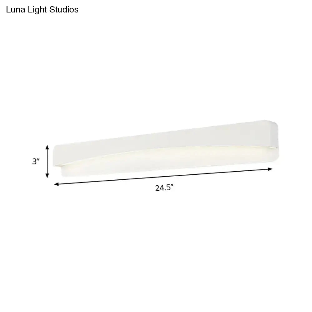White Rectangular Wall Sconce