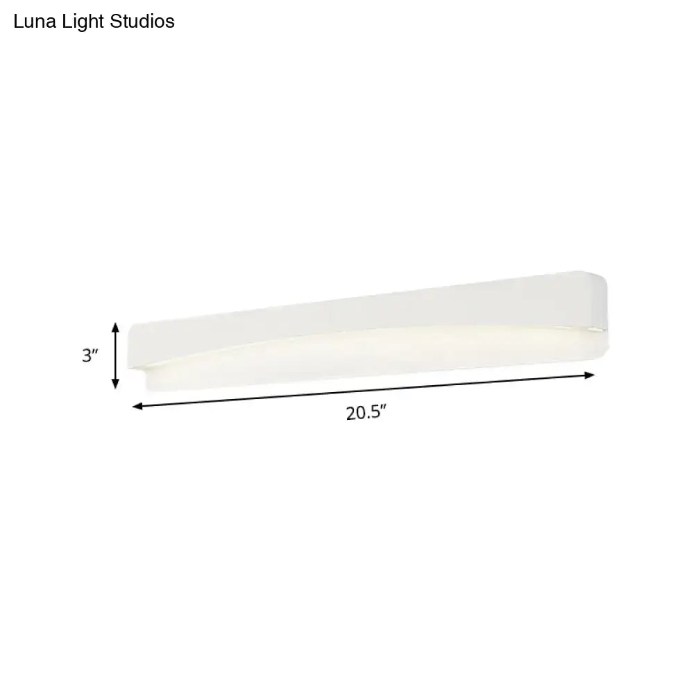 White Rectangular Wall Sconce