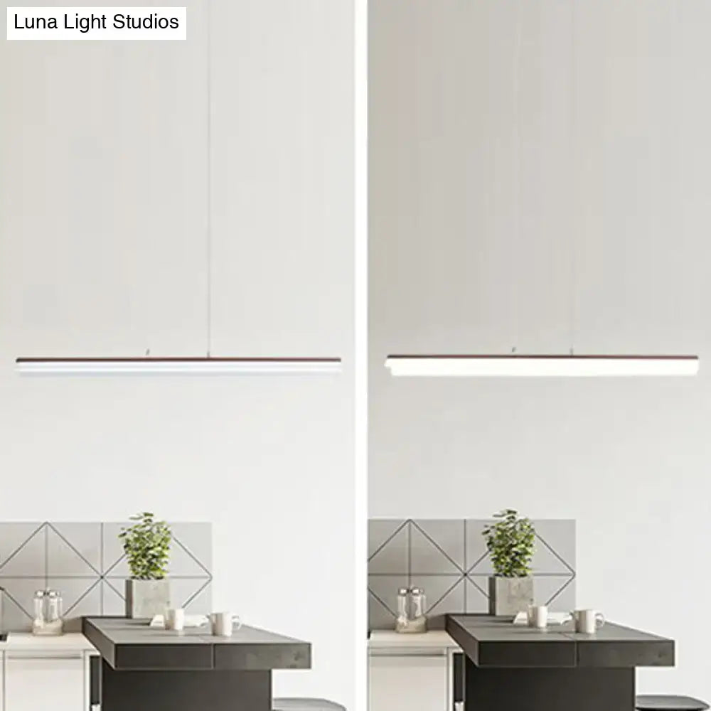 White Wood Pendant Light