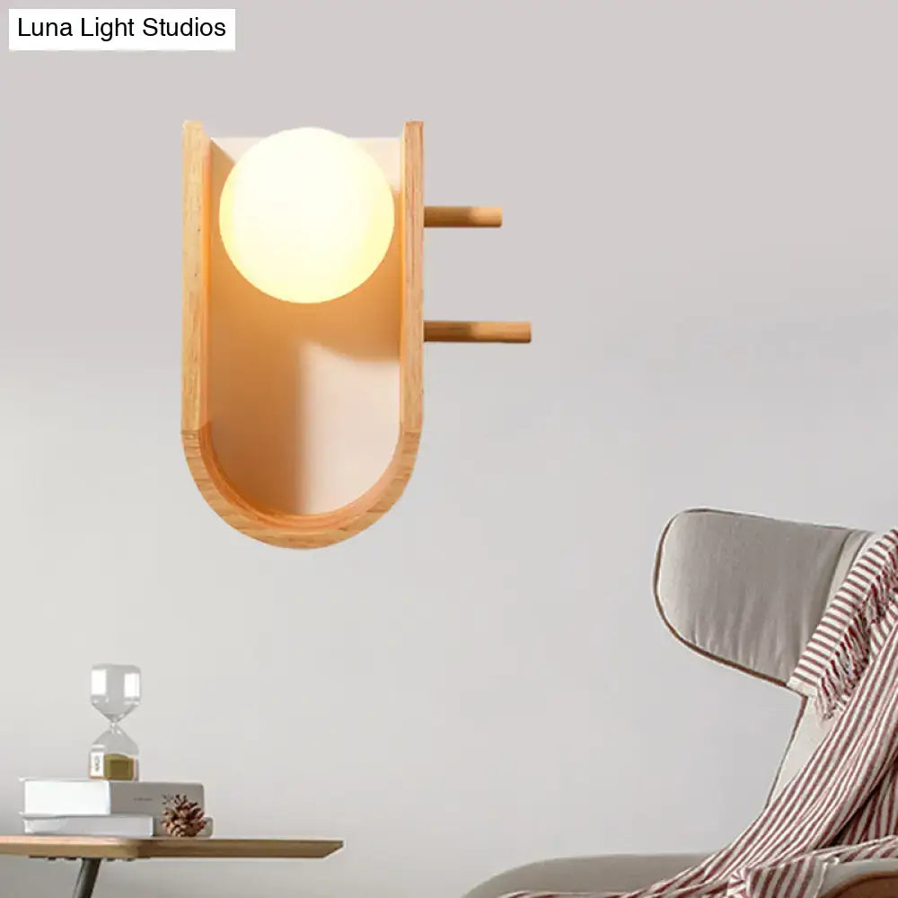 Wooden Modern Wall Sconce