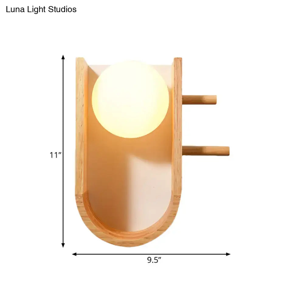 Wooden Modern Wall Sconce