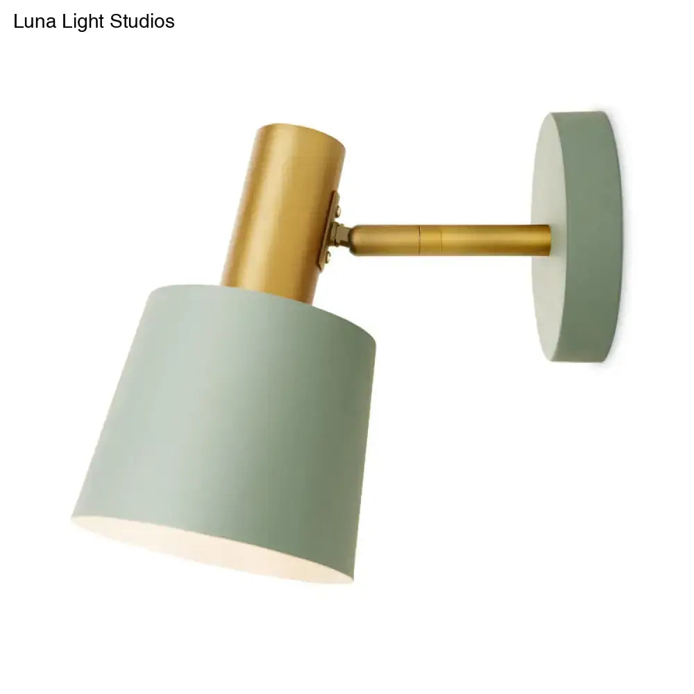 Mint Gold Drum Sconce