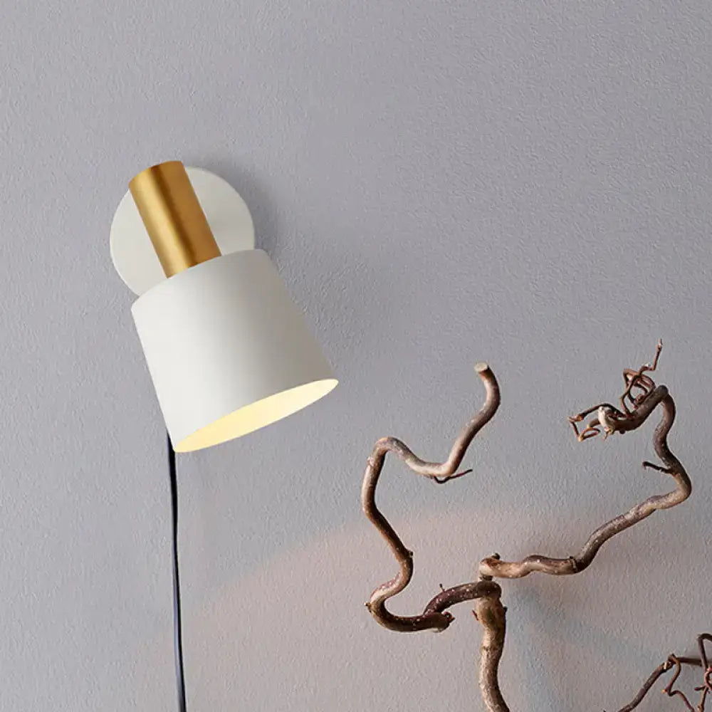Mint Gold Drum Sconce
