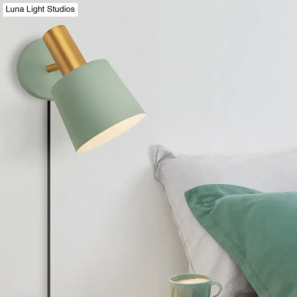 Mint Gold Drum Sconce