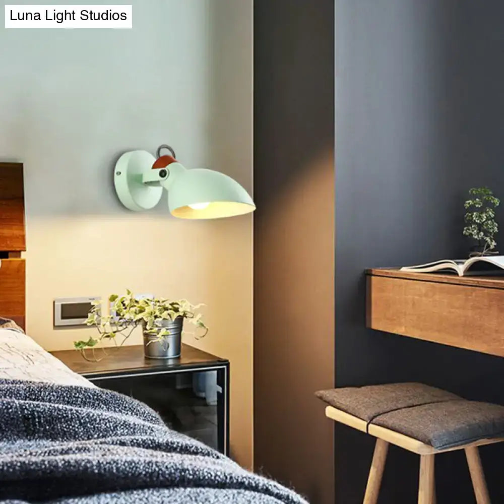 Green Adjustable Arm Sconce