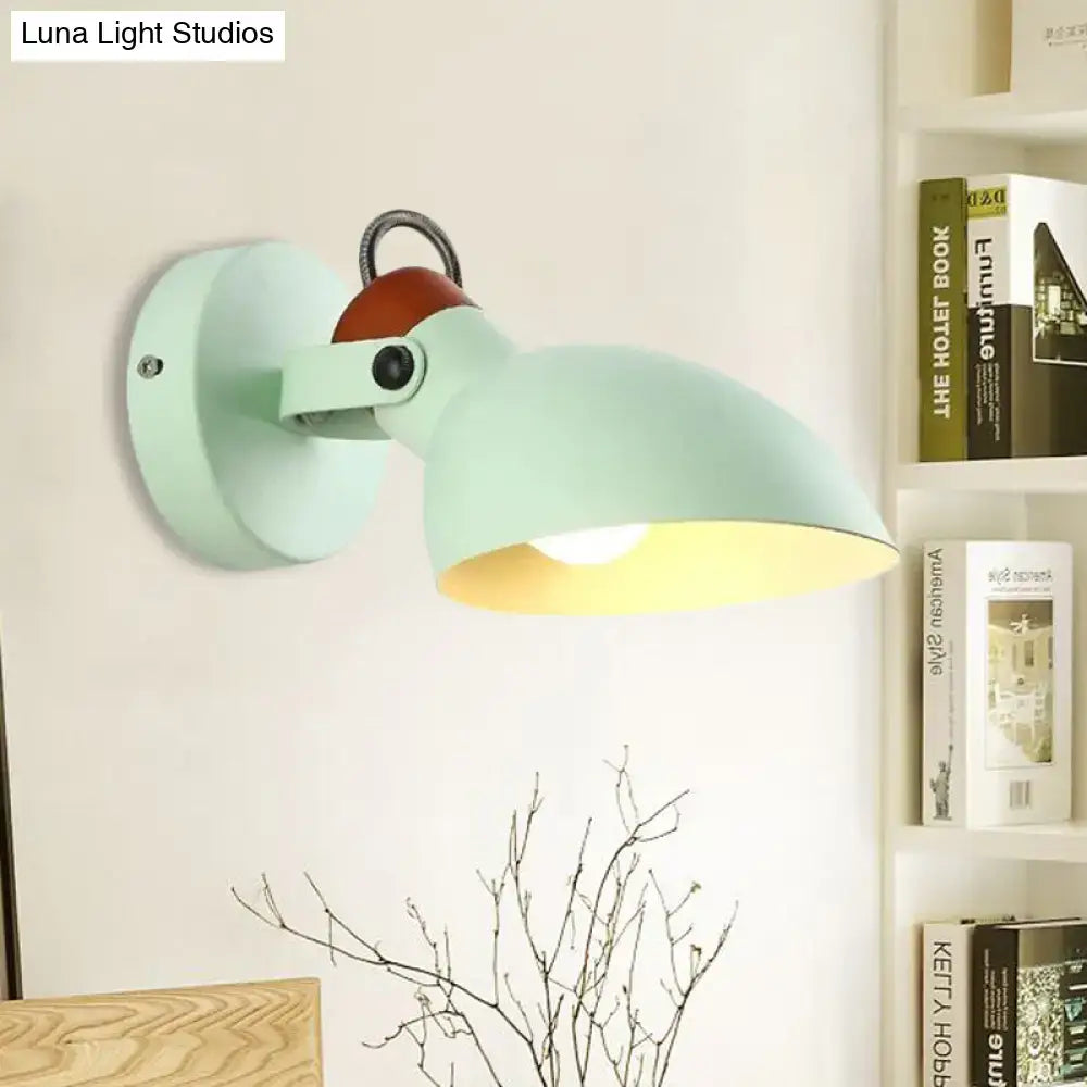 Green Adjustable Arm Sconce