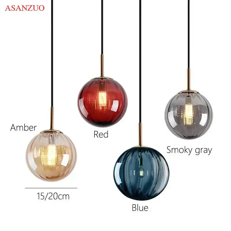 Glass Ball Nordic Dining Room Pendant Lamp