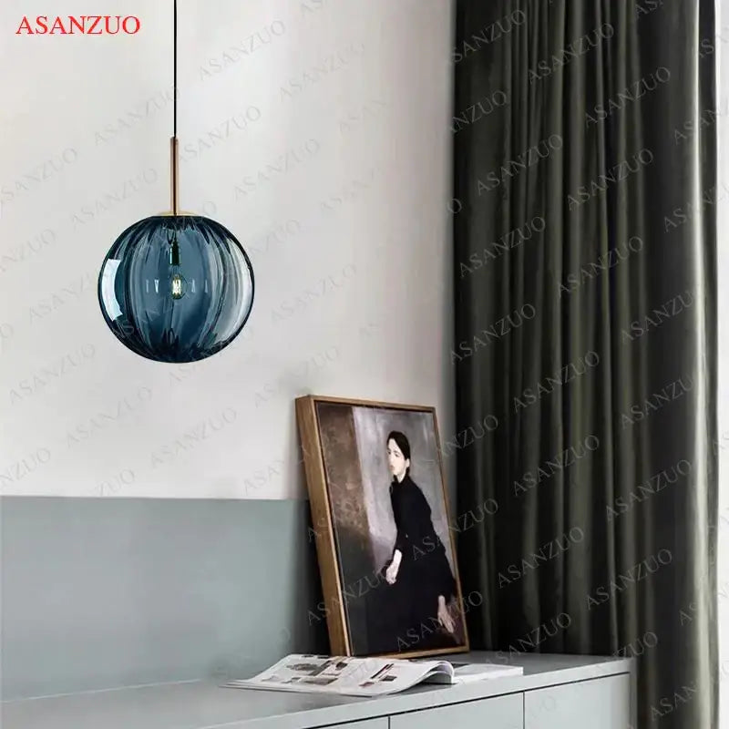 Glass Ball Nordic Dining Room Pendant Lamp