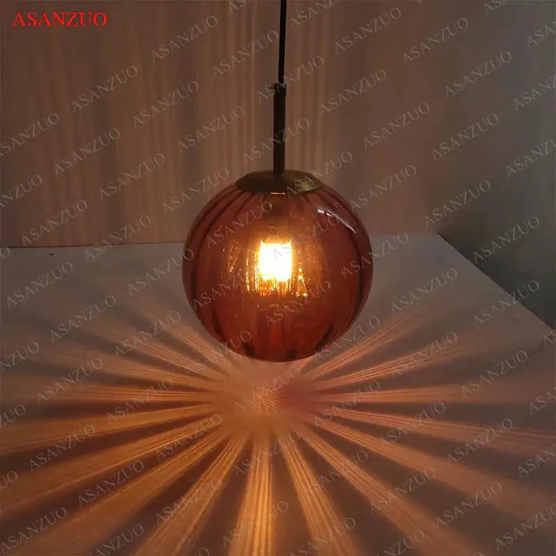 Glass Ball Nordic Dining Room Pendant Lamp