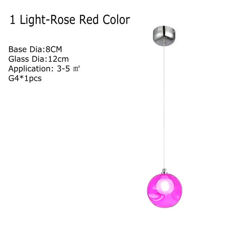 Multicolor Glass Chandelier