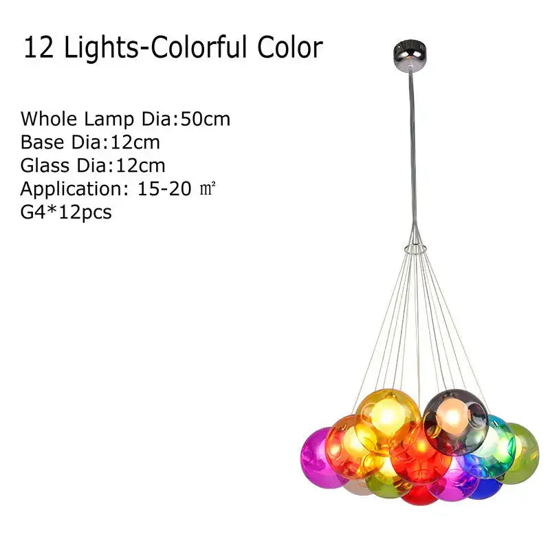 Multicolor Glass Chandelier