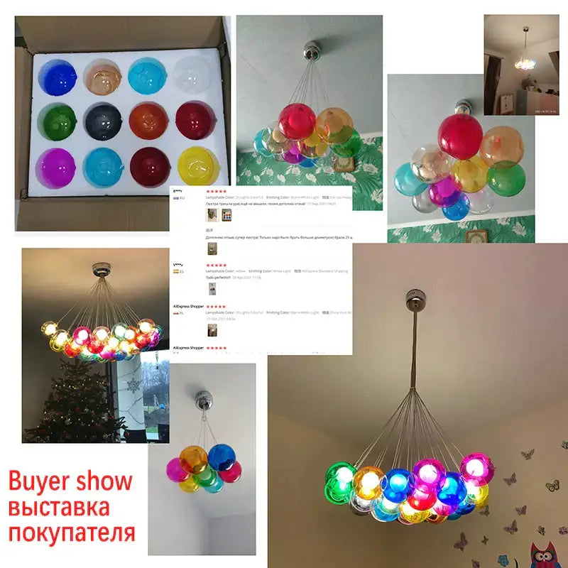 Multicolor Glass Chandelier