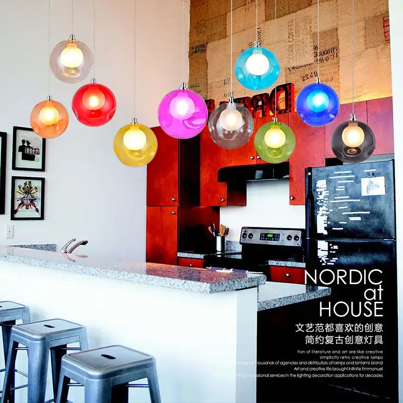 Multicolor Glass Chandelier