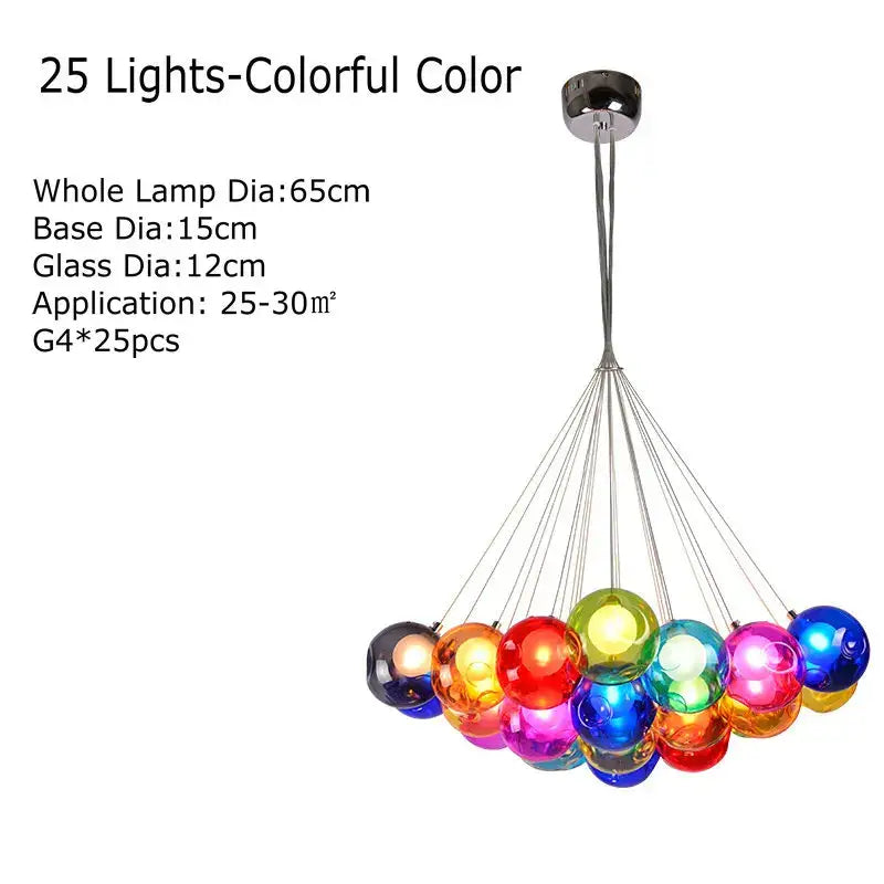 Multicolor Glass Chandelier