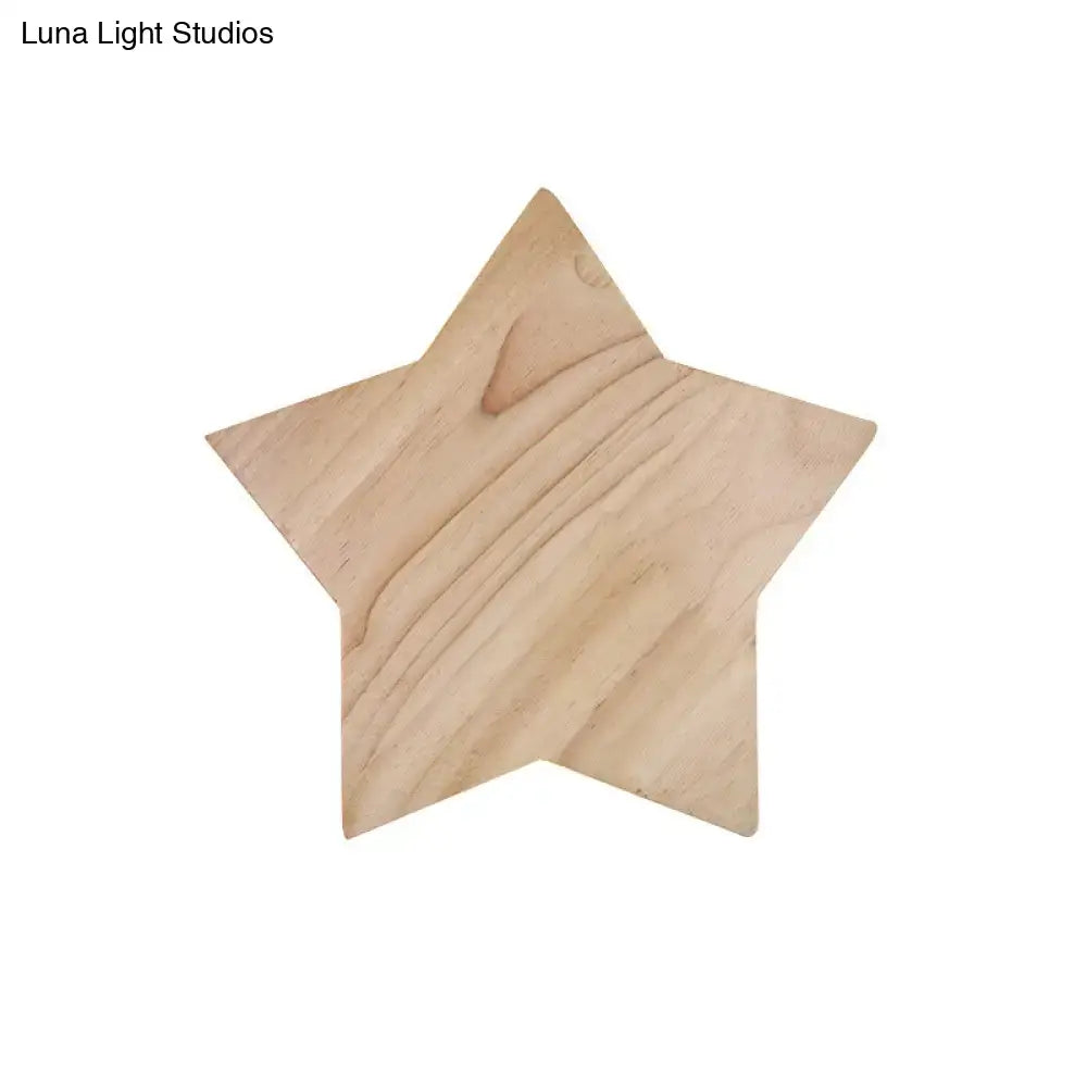 Wood Star Wall Sconce