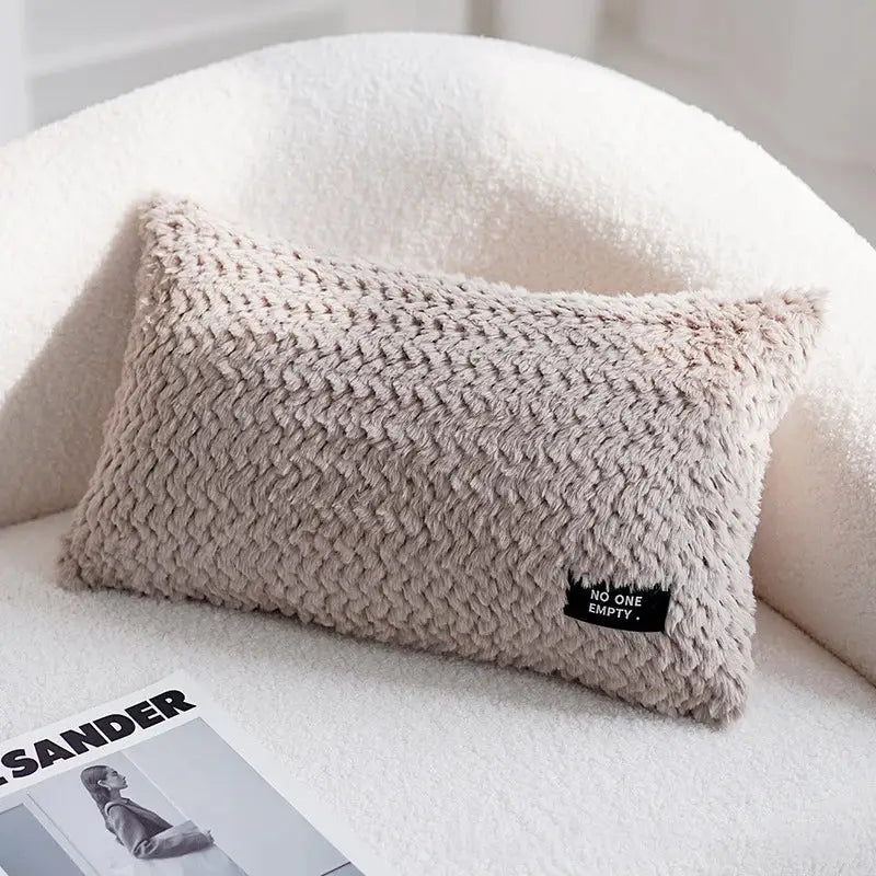 Neutral Geometric Cushion Cover