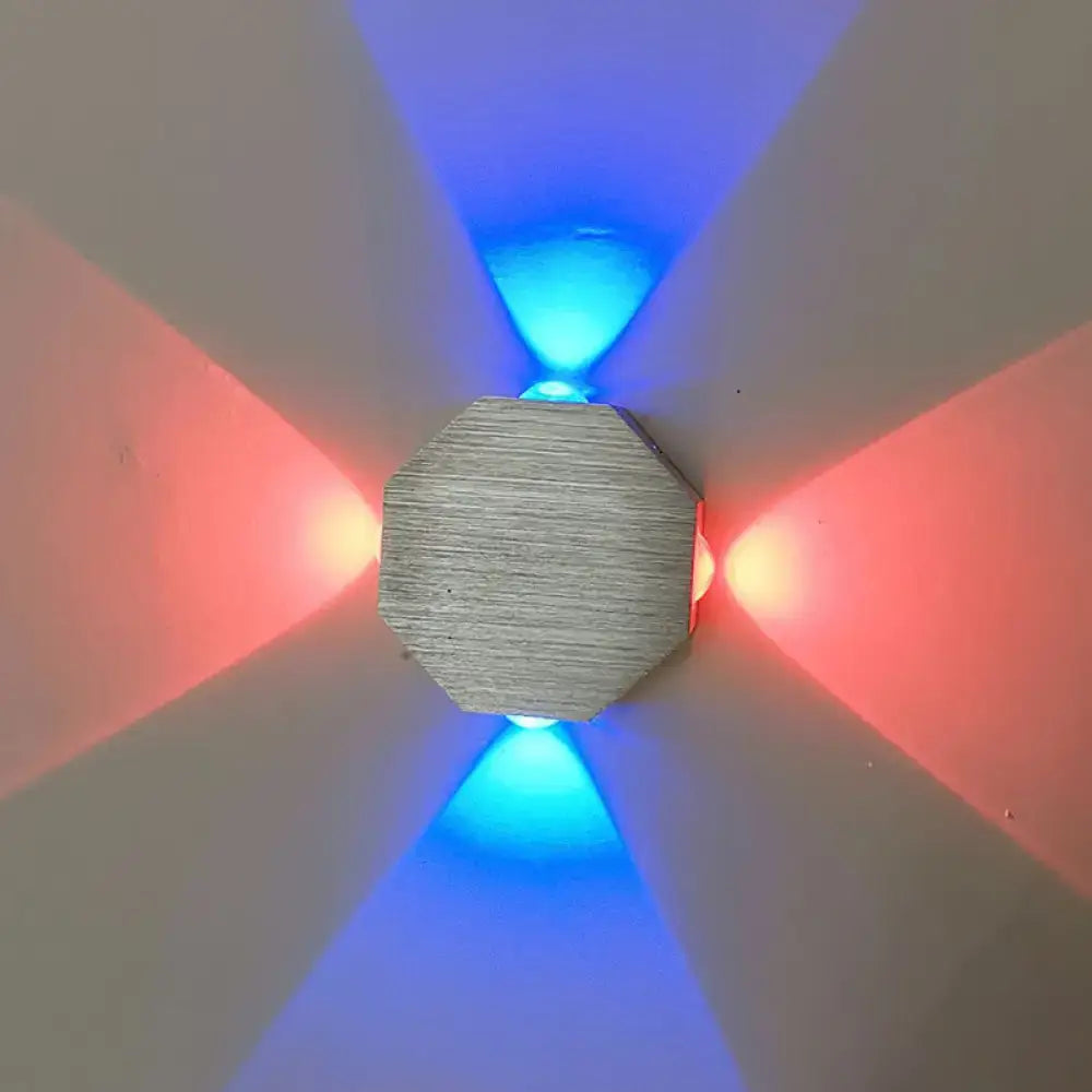 Nickel Octagonal Wall Sconce