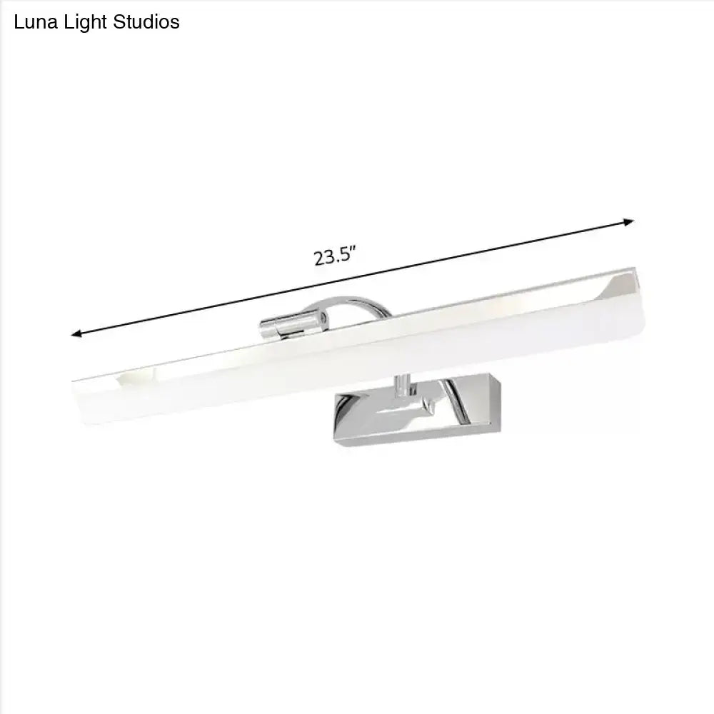 Nickel Rectangular Vanity Light
