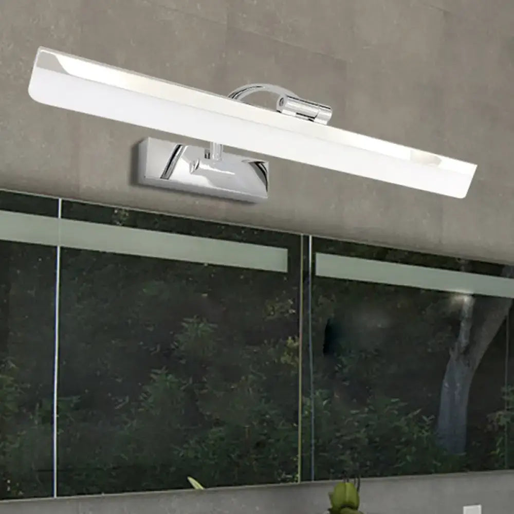 Nickel Rectangular Vanity Light