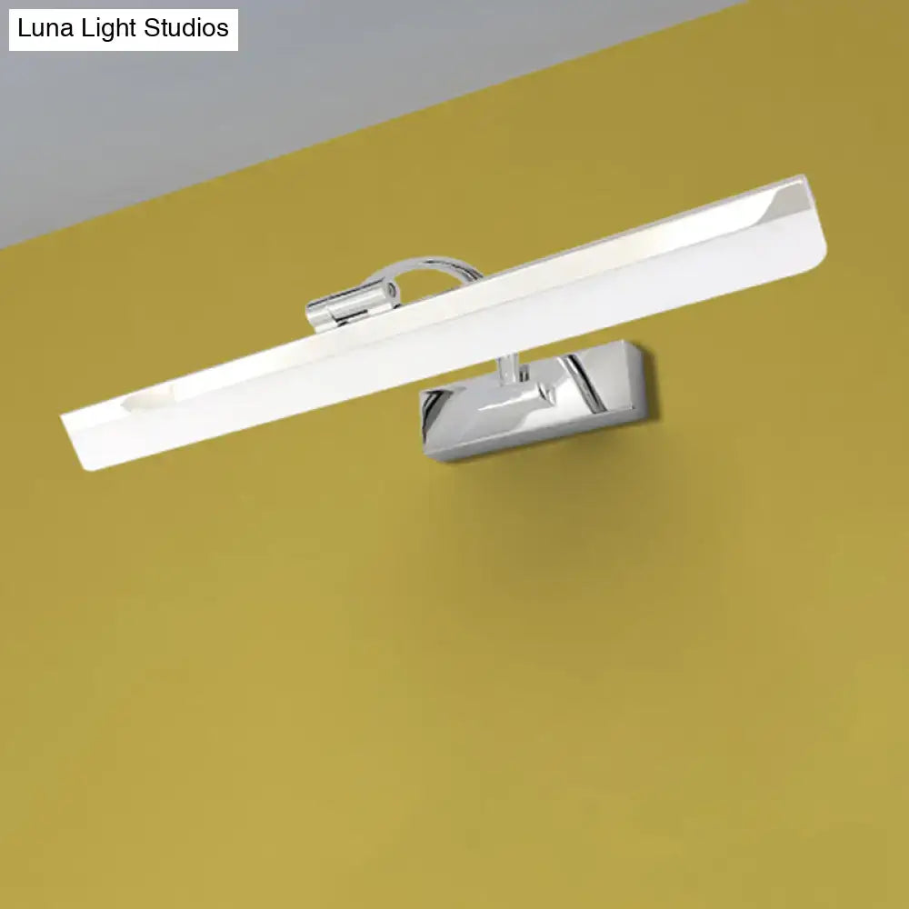 Nickel Rectangular Vanity Light