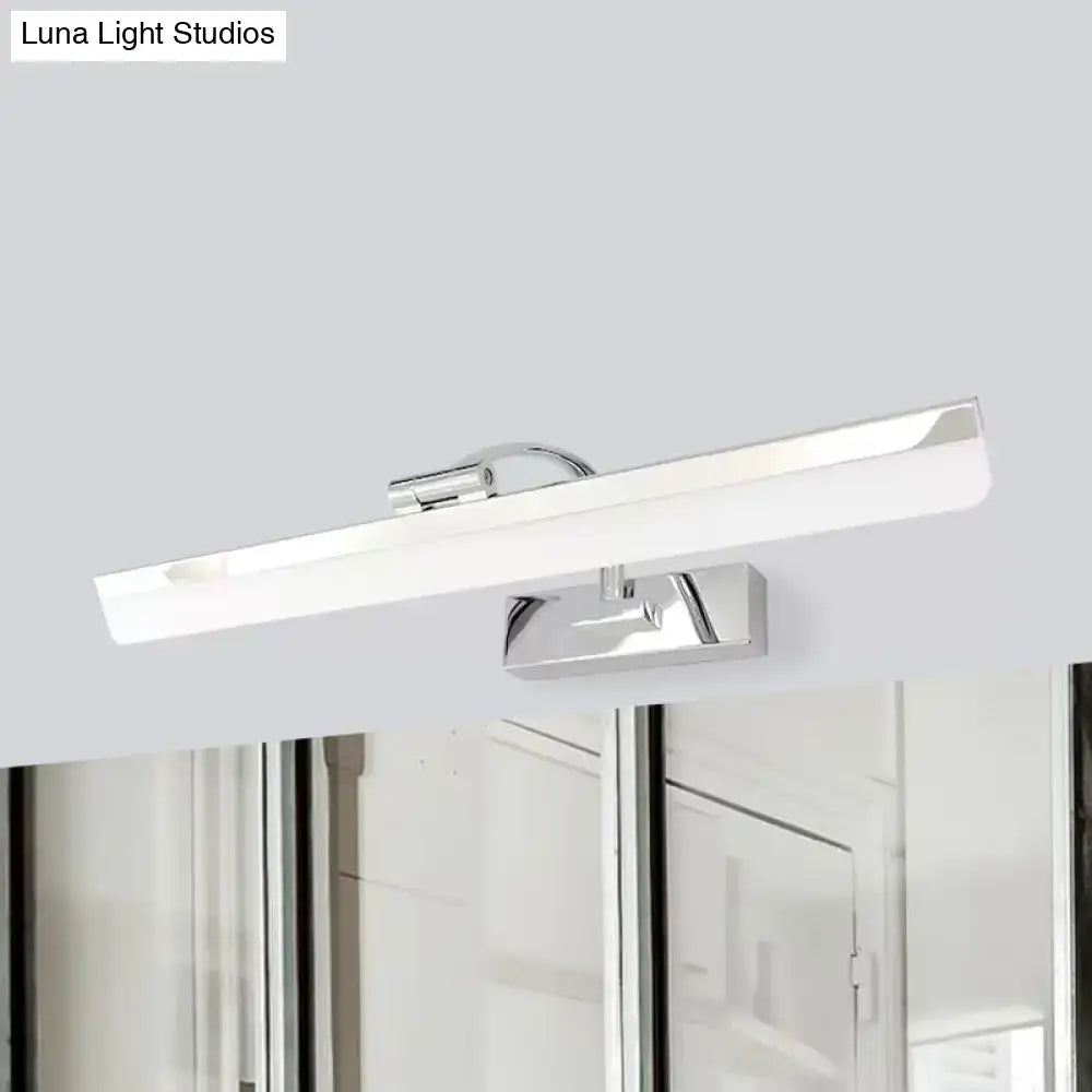 Nickel Rectangular Vanity Light