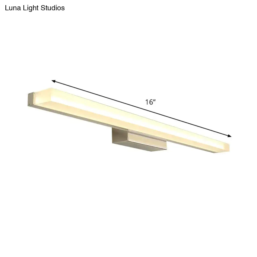 Nickel Rectangular Wall Light