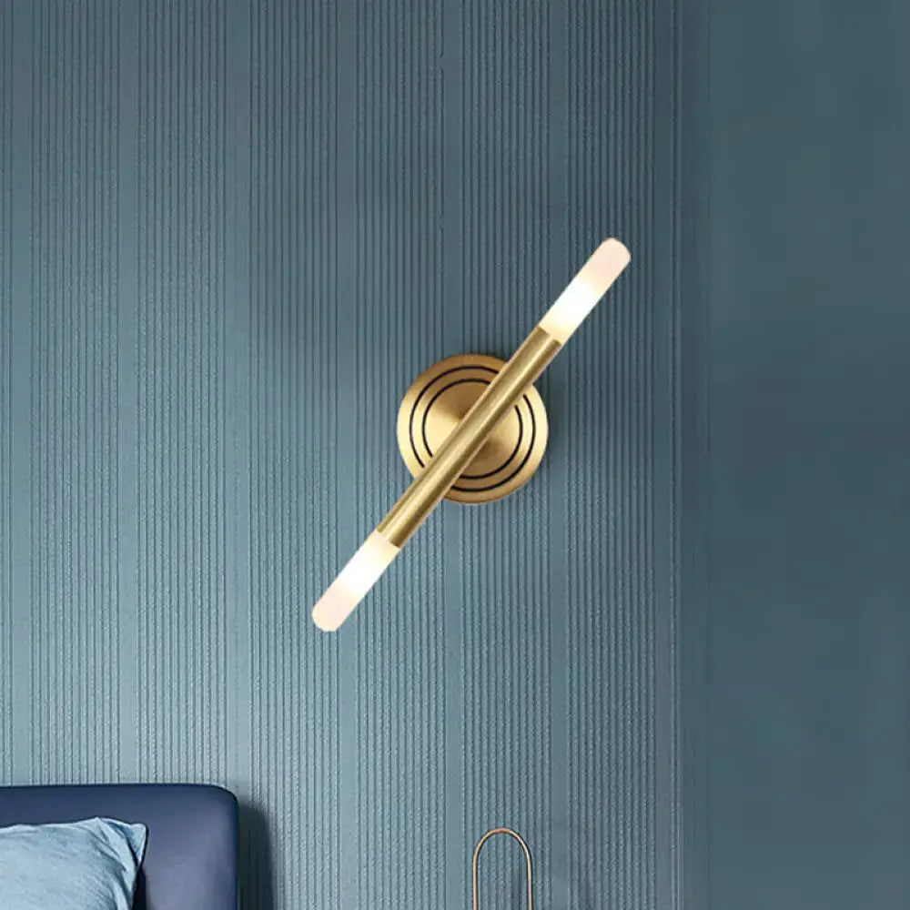 Brass Slim Tube Wall Sconce