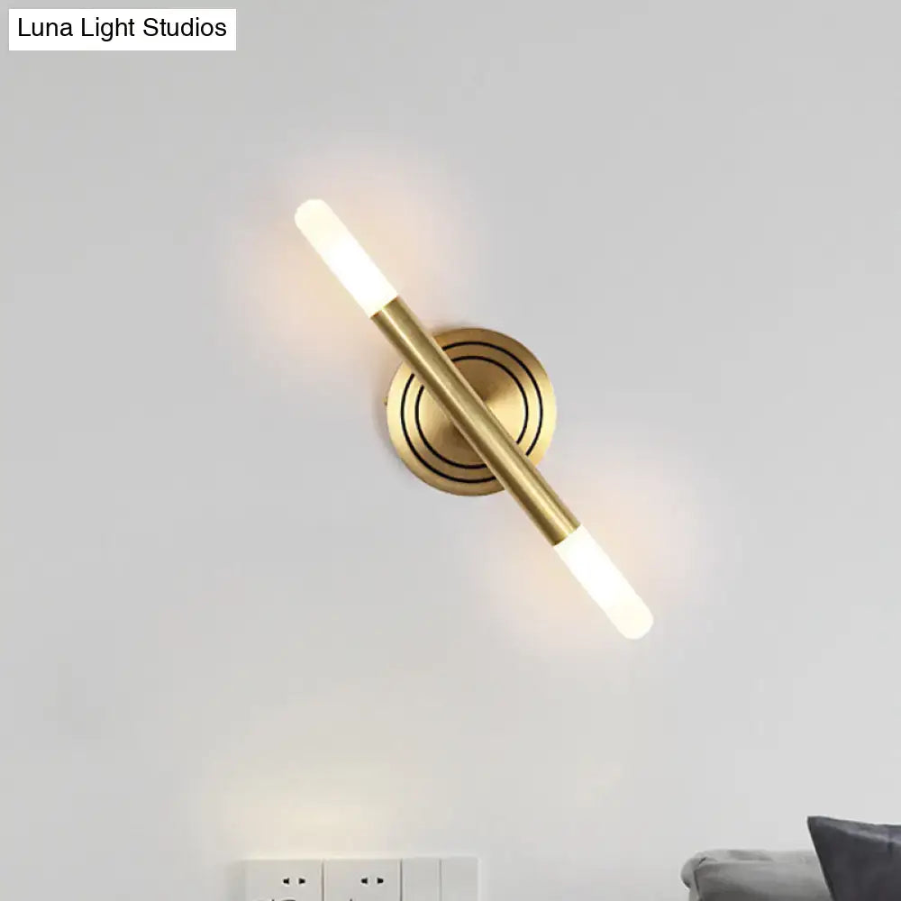 Brass Slim Tube Wall Sconce