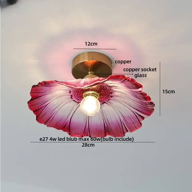 Clear Glass Gold Ceiling Light