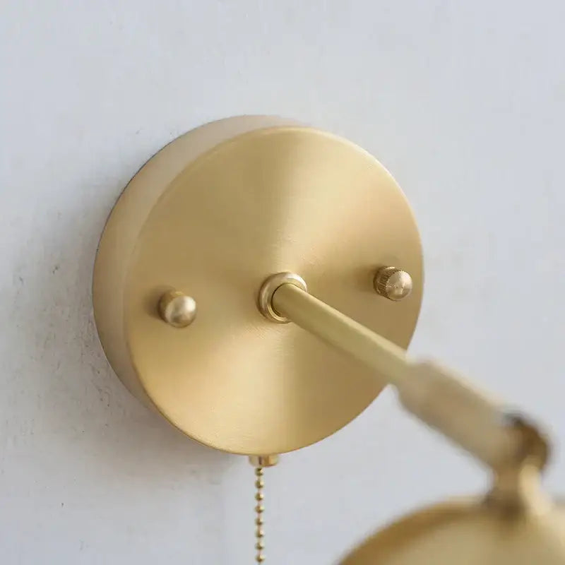 Copper Pull Chain Wall Light