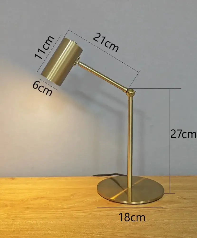 Brass Adjustable Table Lamp