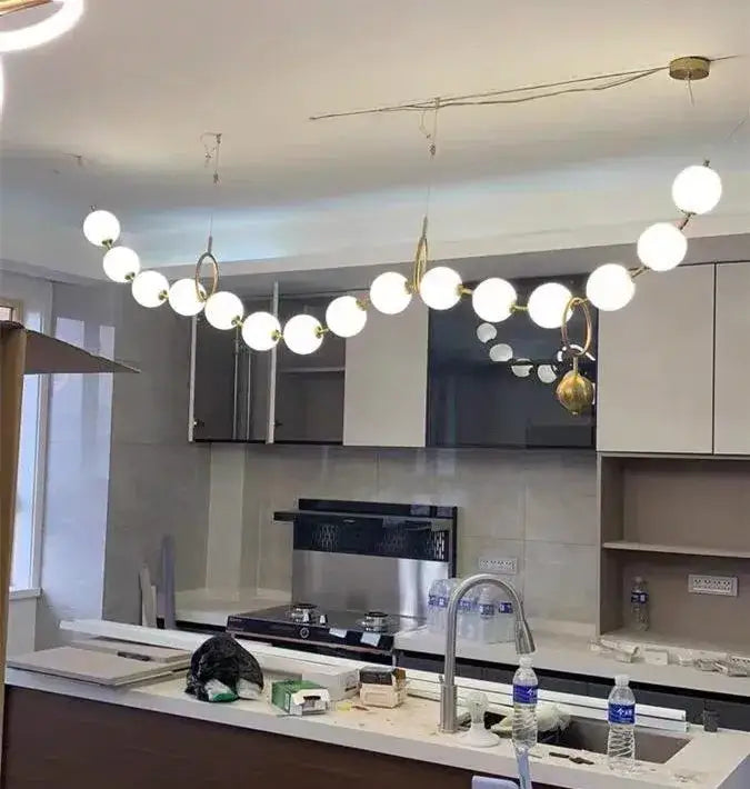 Gold White LED Chandelier
