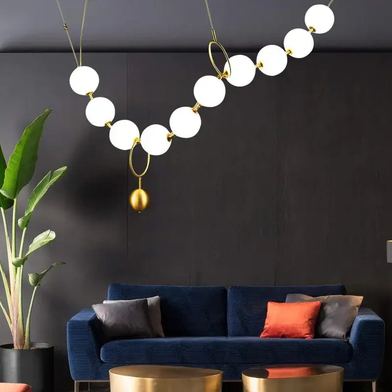 Gold White LED Chandelier
