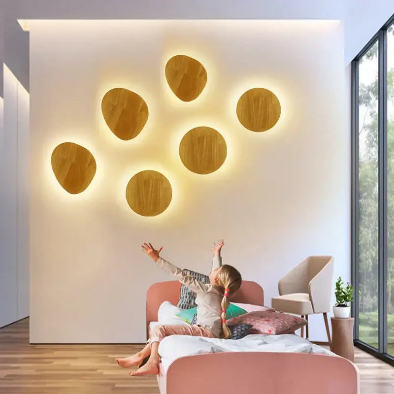 Wood Nordic Wall Sconce Large or Small Size