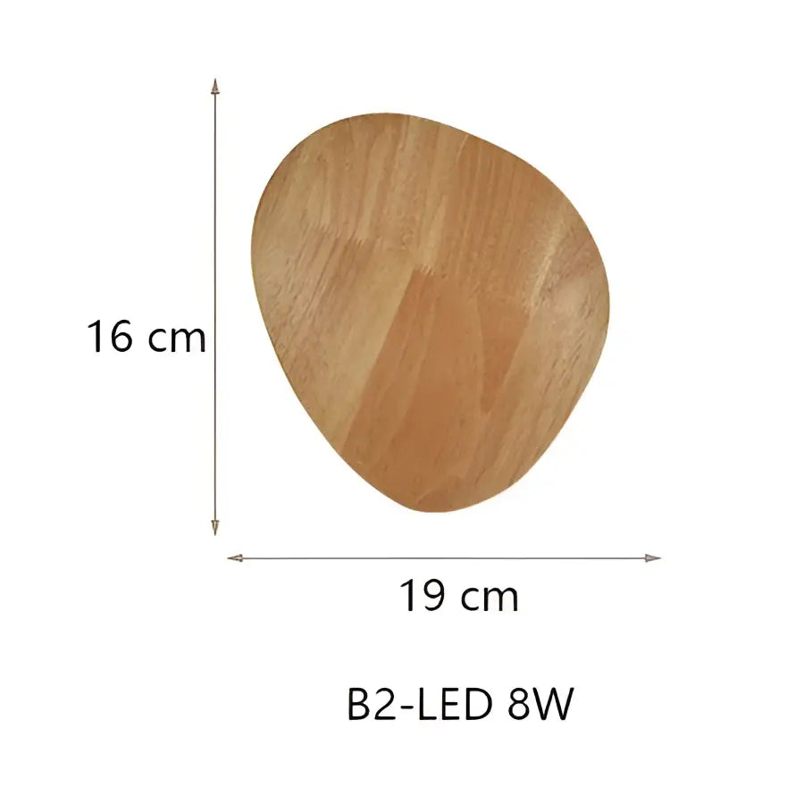 Round Wooden Wall Lamp