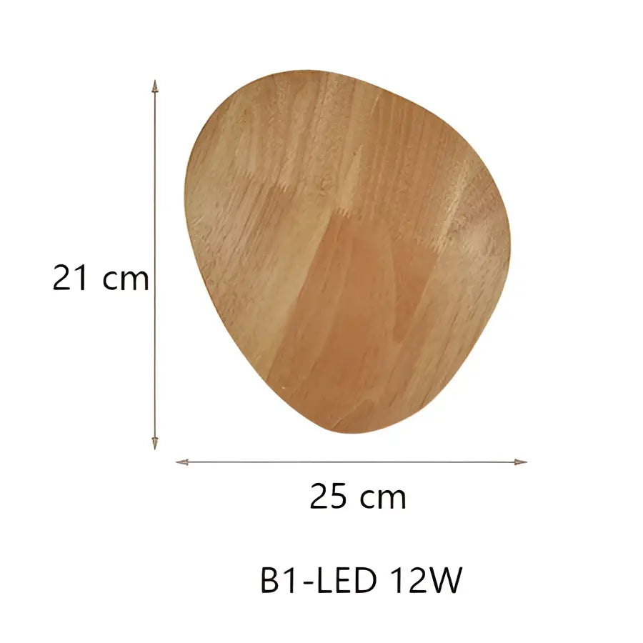 Round Wooden Wall Lamp