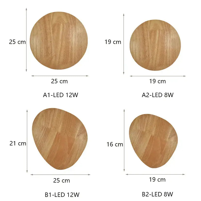 Round Wooden Wall Lamp