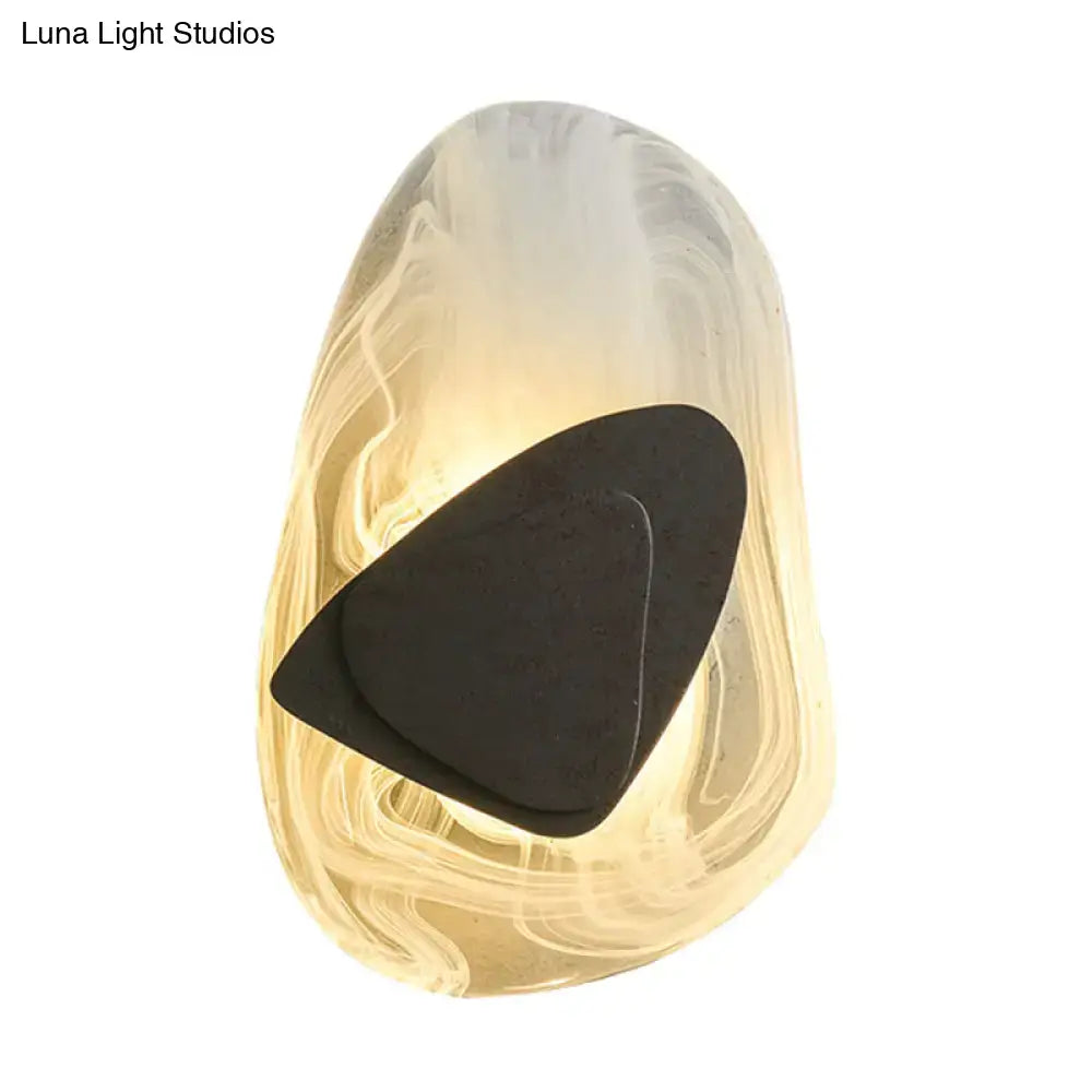 Black Glass Sconce Light