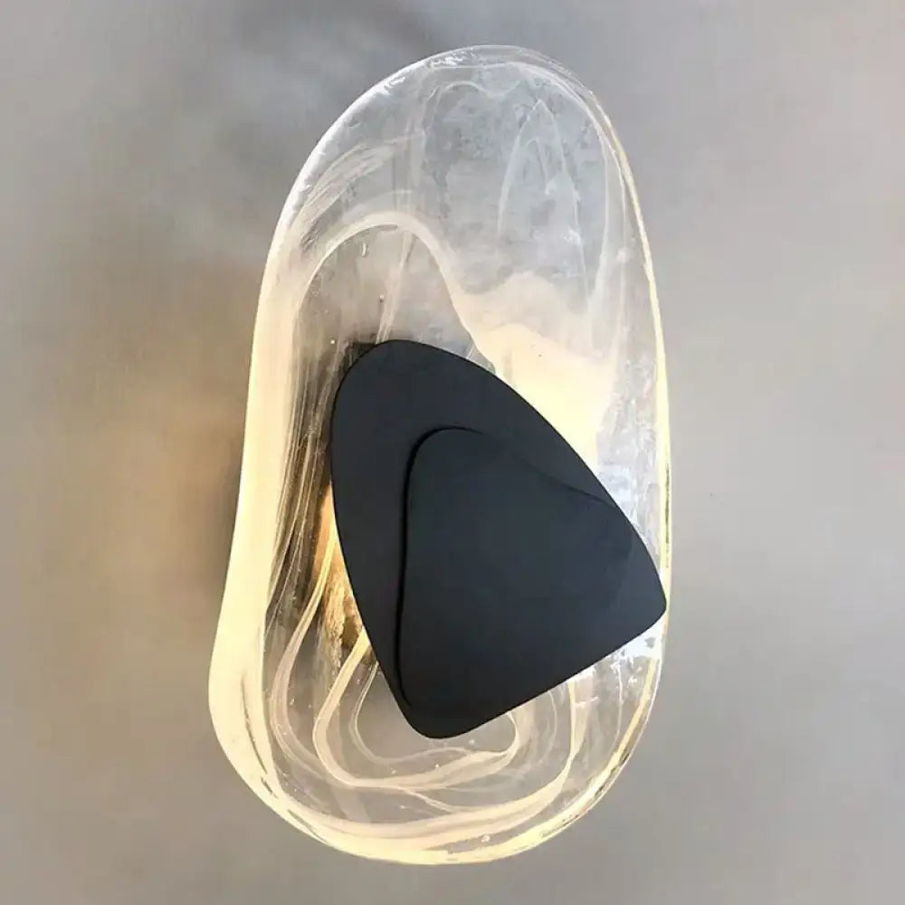Black Glass Sconce Light