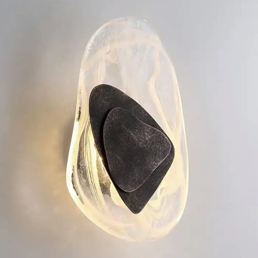 Black Glass Sconce Light
