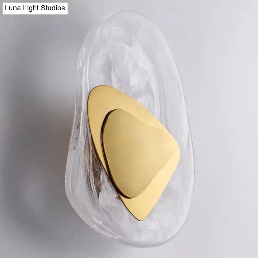 Black Glass Sconce Light