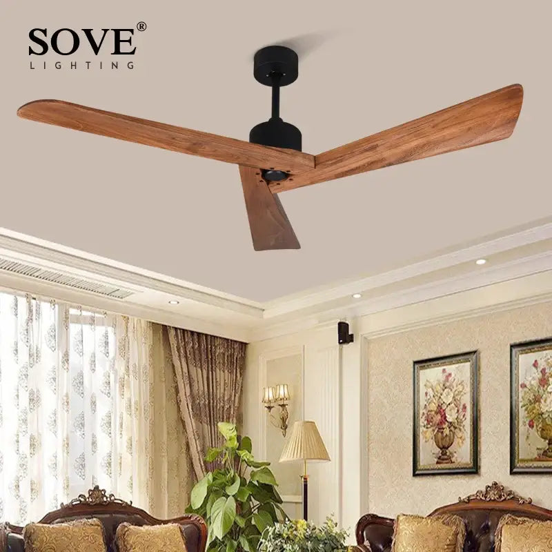 White Wood 60-Inch Blade Ceiling Fan
