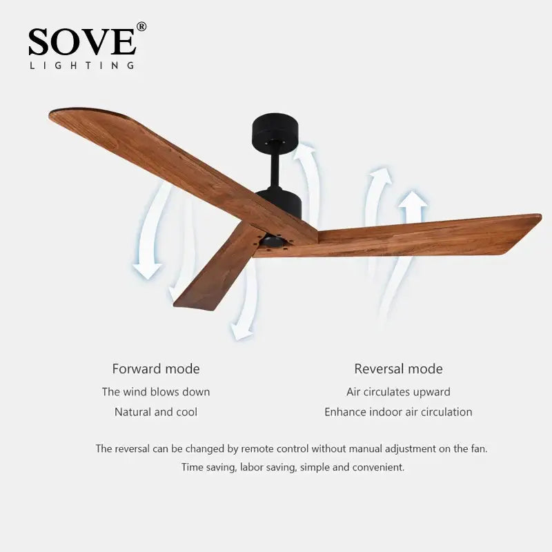 White Wood 60-Inch Blade Ceiling Fan
