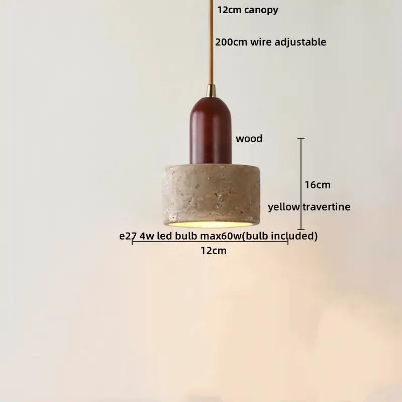 Yellow Stone Pendant Light