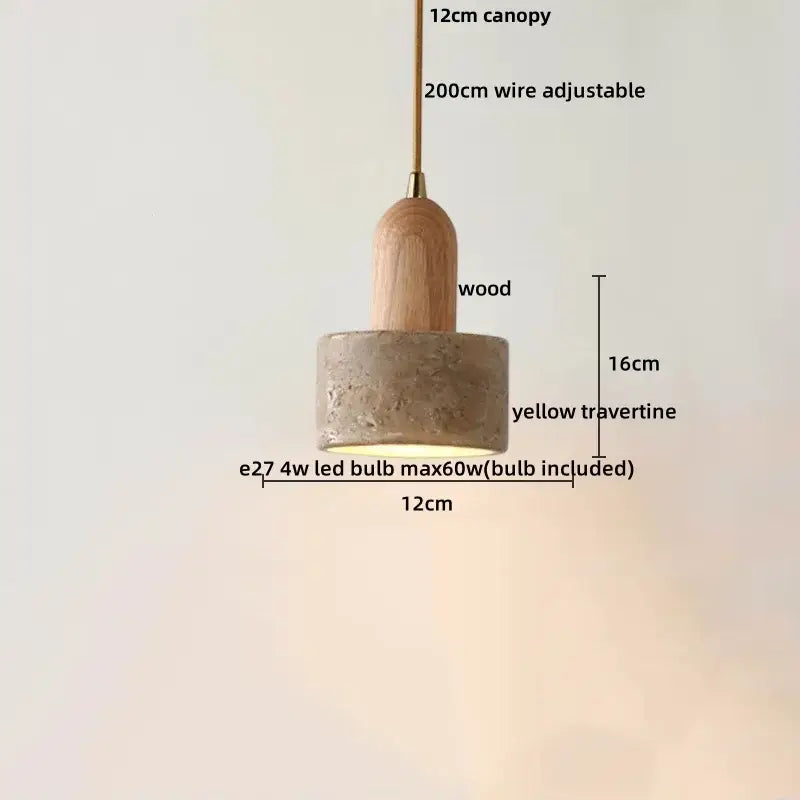 Yellow Stone Pendant Light