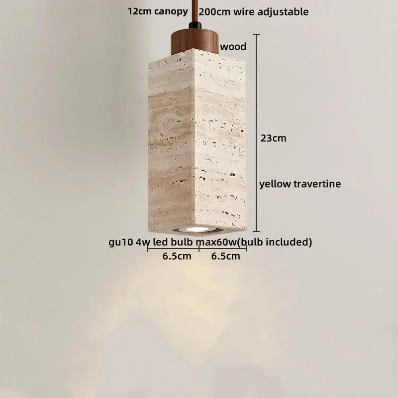 Yellow Stone Pendant Light